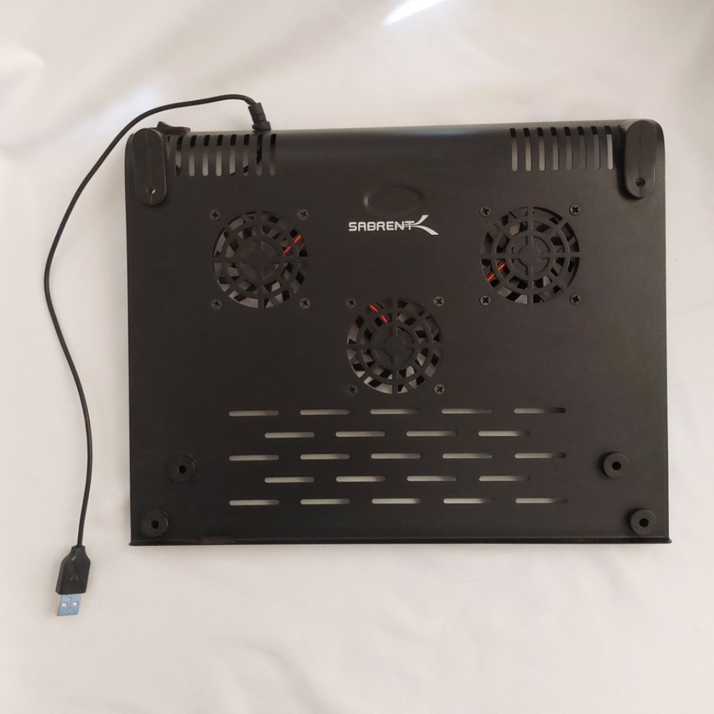 Sabrent USB Laptop Cooler Cooling Base Pad FAN-NTP3 - Black - Used